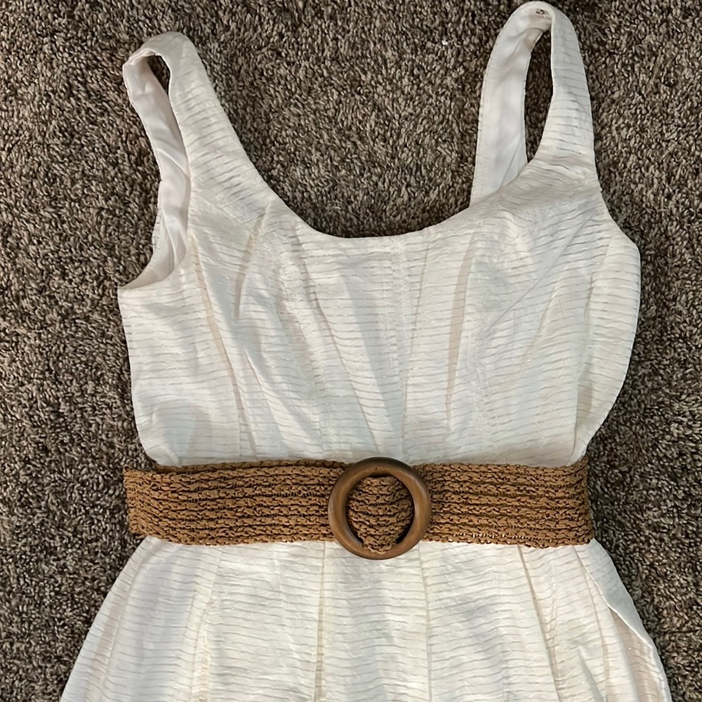 White summer dress with belt